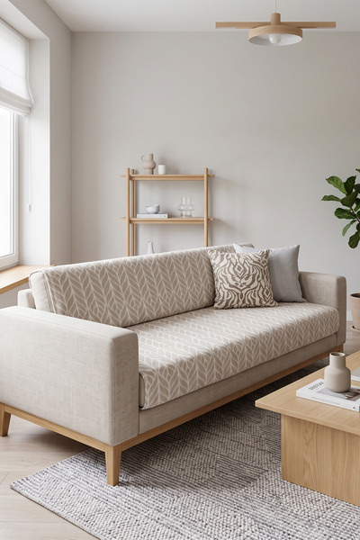 Villadia Home Textile Sofa Cover Sofa Shawl Cotton Non-Slip Soft Washable 3-S...
