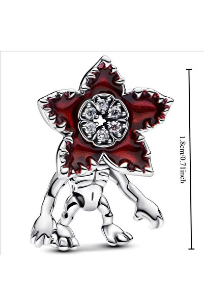 Choice Bagged A New Red Monster Flower Charm Bracelet 925 Sterling Silver Bea...