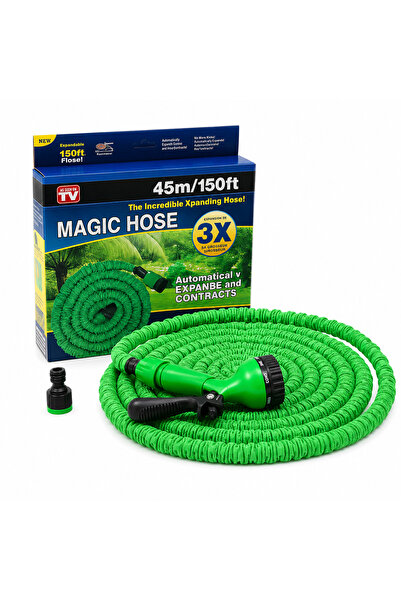 MAGİC HOUSE 45m Extendable Hose, with Multifunctional Gun