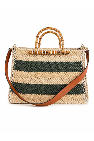 SimpleFind Sofia Cardoni Geanta piele-Hestia-Verde,Geanta de plaja piele natu...
