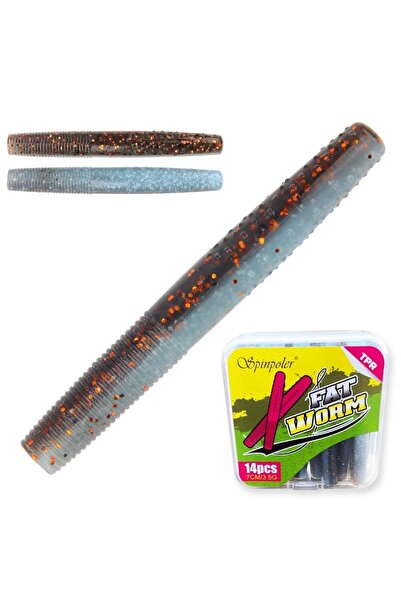 Choice طُعم صيد سمك Color-F Spinpoler Fat Worm Soft Bait Senko الاصطناعي للسب...