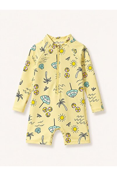 My Kids Wear Children's Long Sleeve Zippered Swimsuit - Comfortable and Conve...