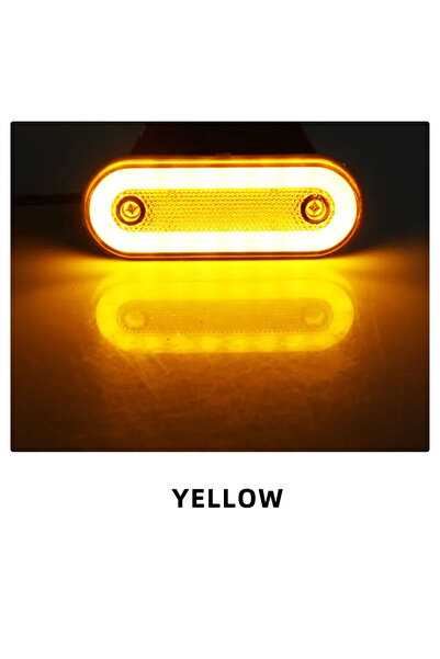Choice 1pc Yellow 1Pcs Trucks LED Side Lights 24V Marker Lamp Trailer Van Bus...