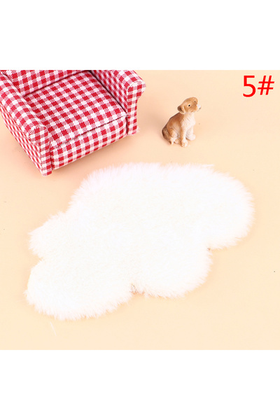 Choice E Dollhouse Miniature Plush Rug Carpet Mat Dolls House Living Room Fur...