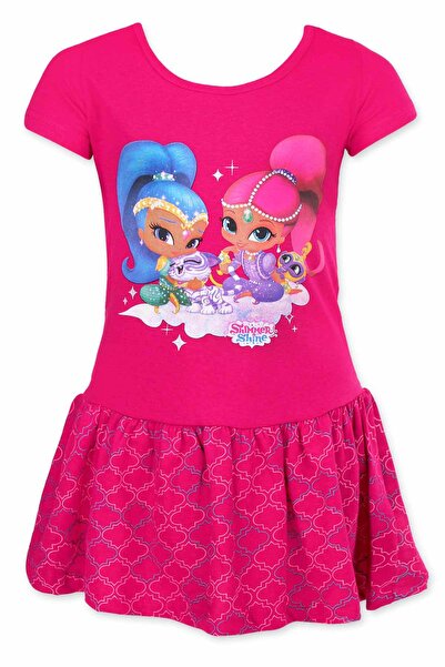 Shimmer And Shine Φούξια καλοκαιρινό φόρεμα 2-6 ετών, μαλακό και άνετο, 100% ...