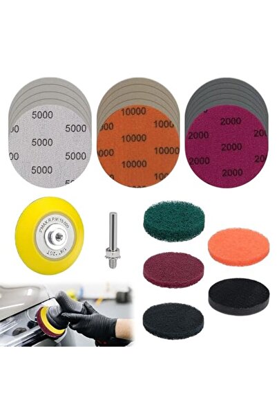 GENERAL Sterra Car Headlight Cleaning Abrasive Discs Set, 7.6cm Polishing Pad...