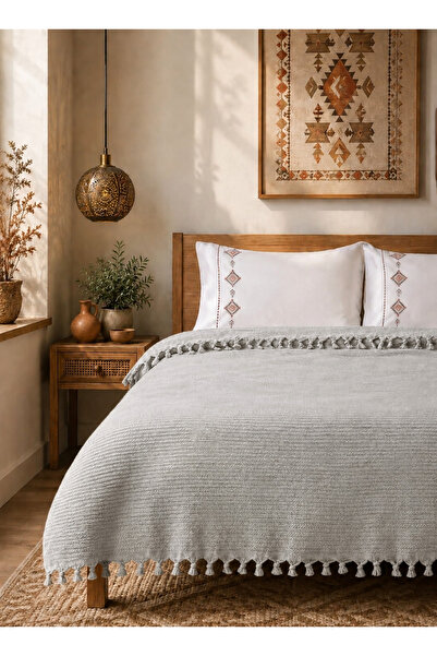home otanticca Embroidered Double Pique Set Gray