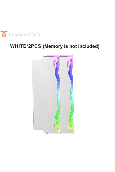 Choice1 White 2pc TUMMASTER PC Memory Heatsink RAM Cooling Vest 5V 3-PIN ARGB...