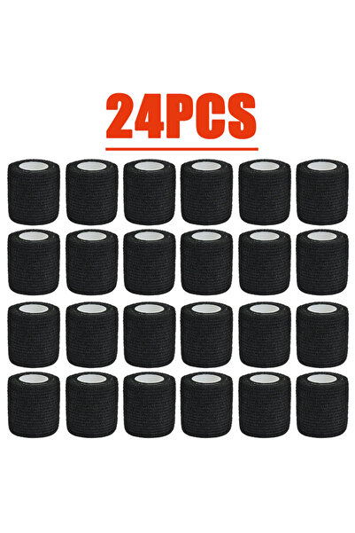 Choice26 5cmX4.6m 24 Pcs 3/15/30/48Pcs Black Sport Self Adhesive Elastic Band...