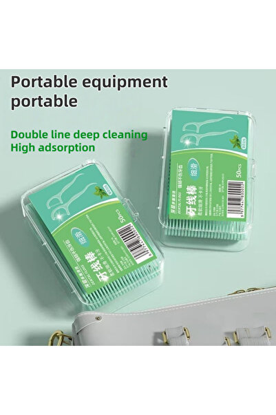 Choice 100PCS 100/150/500 PCS Double Line Dental Floss, Disposable Portable O...