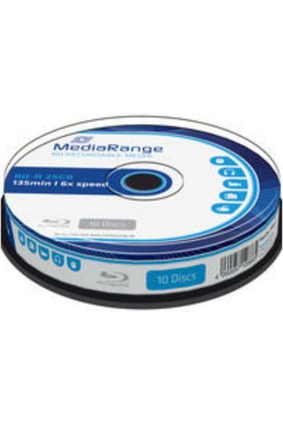 MediaRange Εγγράψιμο BD-R 6x 25GB Κουτί 10 τεμαχίων Κωδικός: MR499