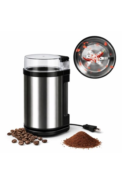 OEM Rasnita Electrica de Cafea Macvi®, 180W, Cutite din Otel Inoxidabil, Capa...