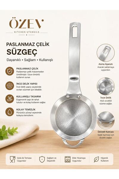 ÖZEV ÇAY SÜZGECİ-304 PASLANMAZ ÇELİK