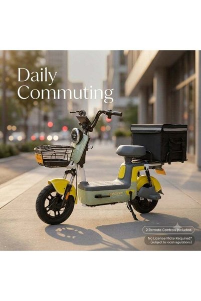 voxer H6 400W Electric Scooter | 48V Long-Life Battery | Up to 50 km Range | 40 km/h Top Speed | LED Lighting | Digital Dashboard | Business & Delivery Scooter
