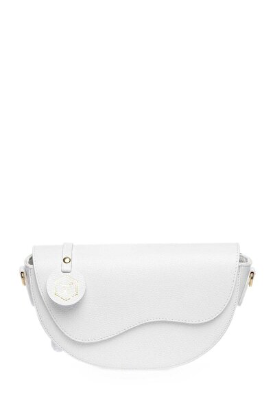 SimpleFind Luisa Vannini Geanta piele-Henriette-Alb,Geanta postas piele natur...