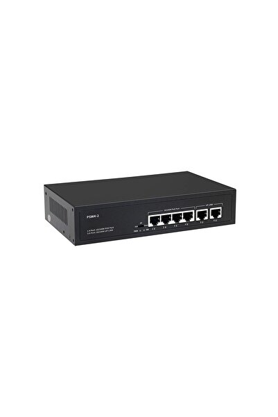 ODS 4P2U 4 Port 10/100Mbps PoE + 2 Port 10/100Mbps Uplink 55W Metal Kasa Switch