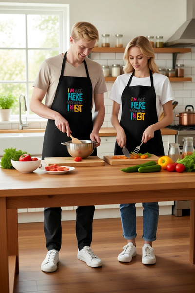 PayBuy Unisex Kitchen Chef Apron Humorous Printed Food-Loving Theme Casual Co...
