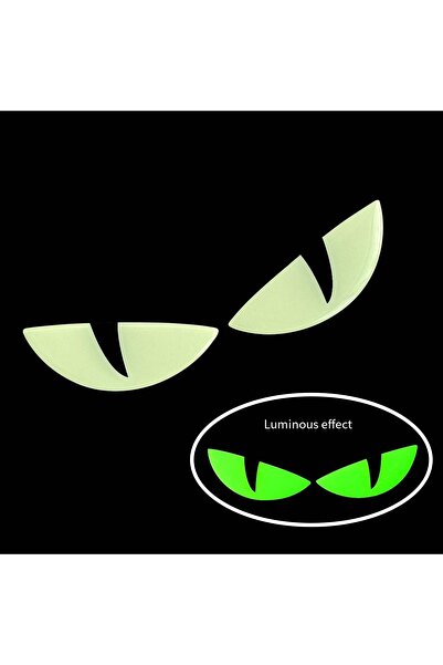Choice black eye 3D Luminous Vinyl Motorcycle Reflective Sticker Cute Eyes Sc...