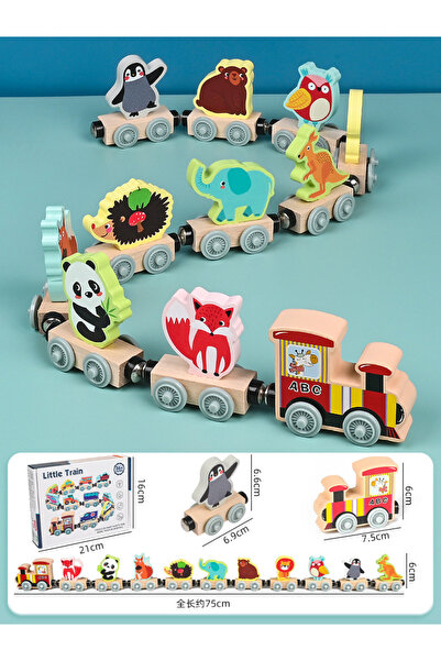 choice2 A Montessori Magnetic Wooden Train Toys Early Educational Cognition A...