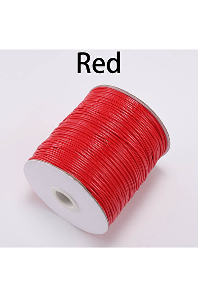 Choice 2.0mm (10Meters) Red 10m/lot Korean Waxed Cotton Cord Waxed Thread Cor...