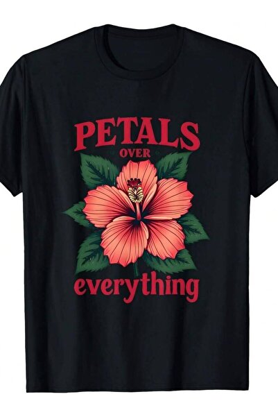 Generic تي شيرت بتصميم زهور الكركديه من Petals Over Everything