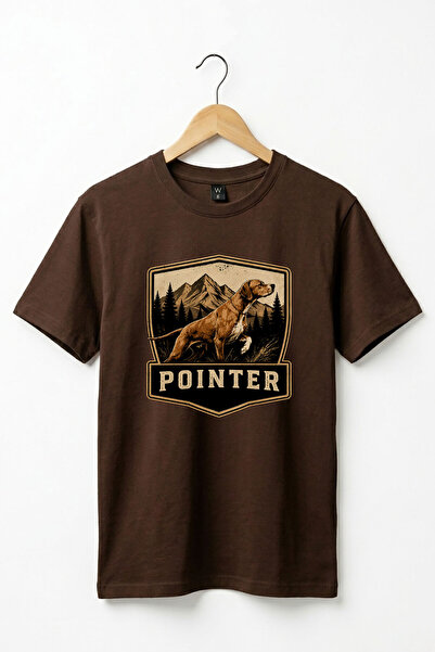 The Baski Μπλουζάκι Hunting Pointer Hunter Dog με στάμπα 100% βαμβακερό με λα...