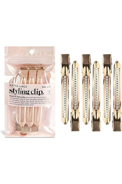 Kitsch Extra Large Styling Clip Metal Hair Clips for Styling Hair - 6 Pieces ...