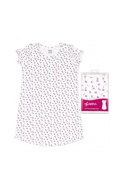 CARINA Night Shirt Karina Cotton with Embossed Text on the Sleeve - Ns 50241