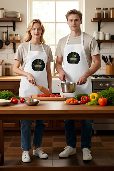 PayBuy Unisex Kitchen Apron Witch's Cauldron Printed Fantastic Design Comfort...
