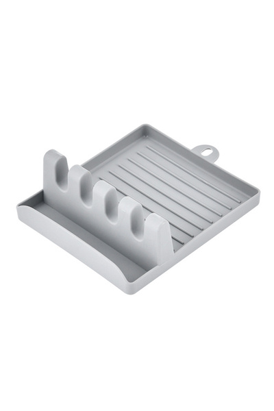 Choice Gray Kitchen Spoon Holders Fork Spatula Rack Shelf Organizer Plastic S...