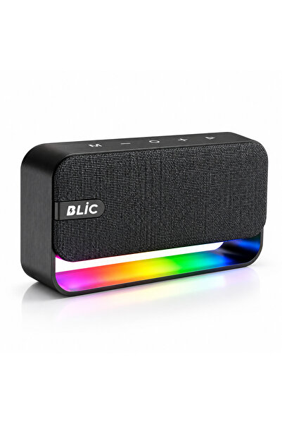 Blic BLS-70 12W Bluetooth Hoparlör RGB Işıklı Güçlü Bass TWS Stereo Kumaş Dok...