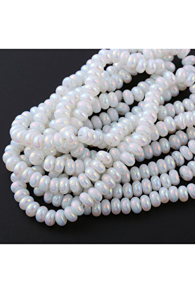 Choice8 014 76pcs Wheel Beads 5x8mm Hand String Glass Buddha Beads Smooth Fla...