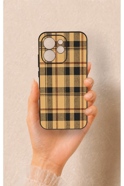 Vip Case Oppo Reno 15 Pro 5g Compatible Plaid Pattern Silicone Case