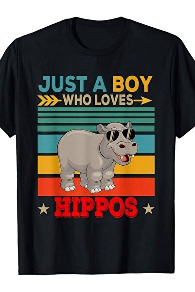 23ERVA تي شيرت كلاسيكي - تي شيرت بتصميم ريترو بطبعة "Just A Boy Who Loves Hip...