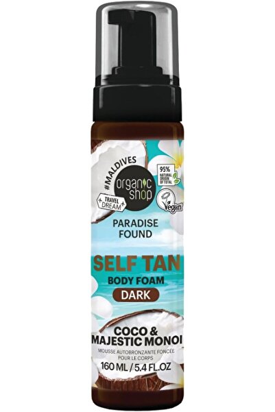organic shop Paradise Found Self Tan Body Foam Dark Coco & Majestic Monoi, 16...