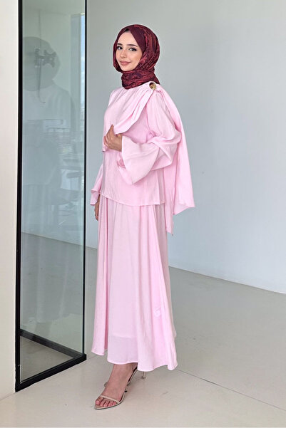 Ovn. Aurevina Cape Detailed Set - Pink