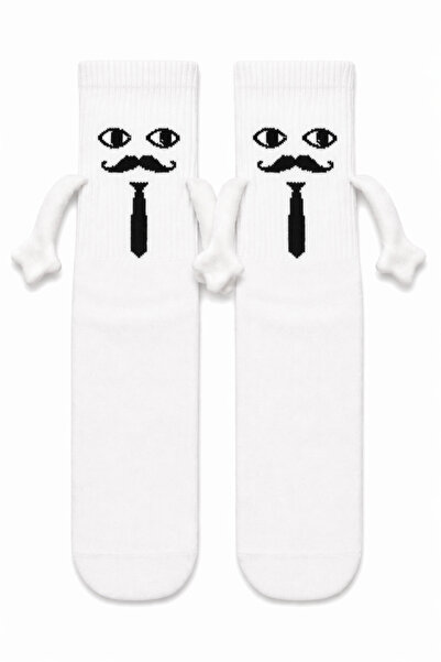 CARNAVAL SOCKS Șosete unisex Carnaval cu mustăți și cravate, care se țin de mână