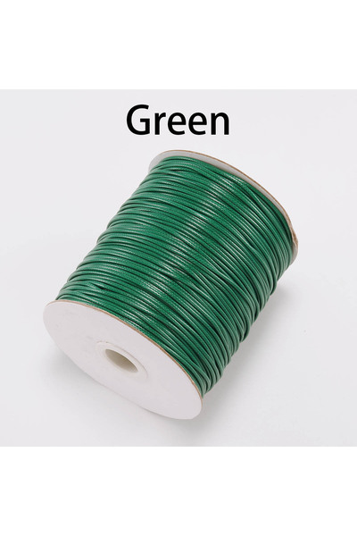 Choice 0.8mm (10Meters) Green 10m/lot Korean Waxed Cotton Cord Waxed Thread C...