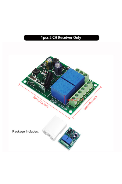 Choice 2CH Receiver Only CENFAYA AC 110V 230V 220V 240V Wireless Remote Contr...