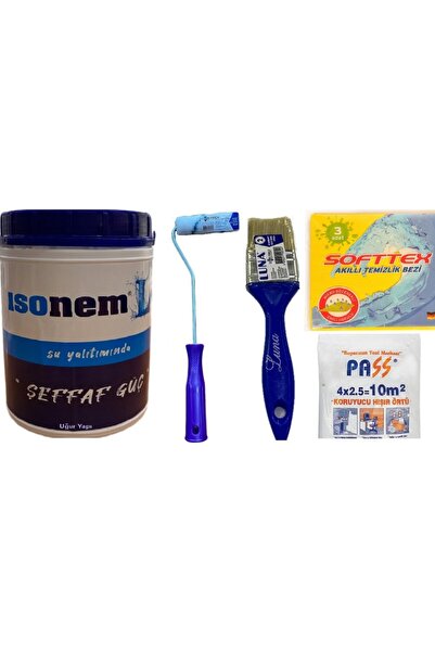 Isonem L Şeffaf Güç-Su Yalıtımı 1 kg Şeffaf Su Yalıtım Boyası + Epoksi Rulo +...