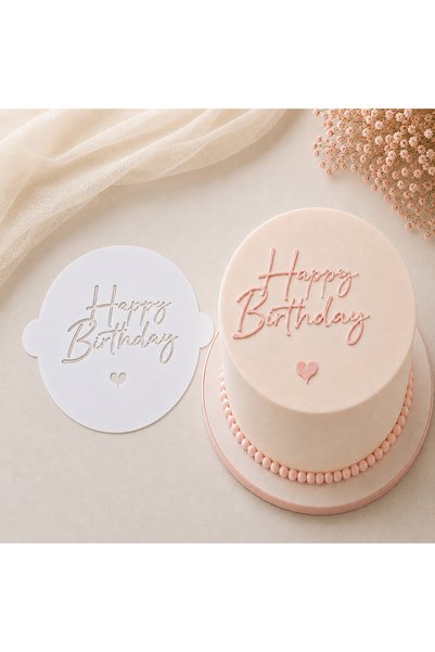 EgeConcept Büyük Boy STENCİL HAPPY BIRTHDAY NO 2