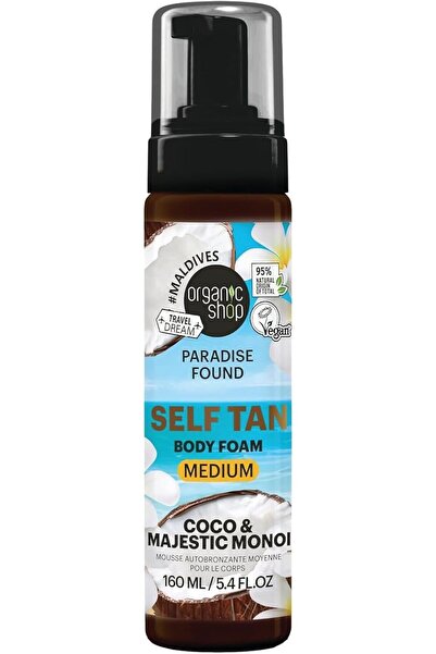 organic shop Paradise Found Self Tan Body Foam Medium Coco & Majestic Monoi, ...