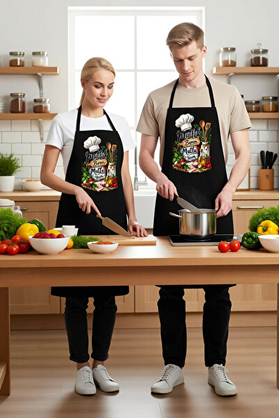 PayBuy Women's Unisex Chef Apron Kitchen Printed Chef Design Neck Strap Comfo...