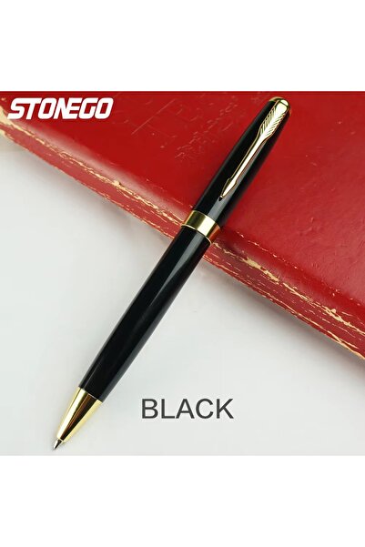 Choice5 قلم حبر جاف من الجلد الصناعي STONEGO أسود من طراز C، مضاد للانزلاق وق...
