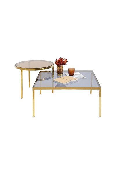 Midas Furniture طقم طاولة قهوة ويلينغتون ذهبي اللون