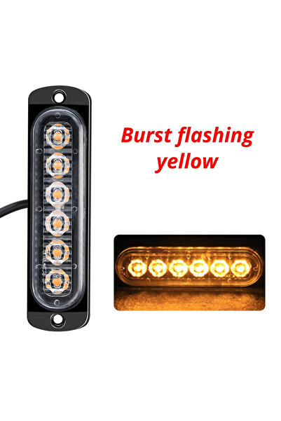 choice2 Flash Yellow 1X Truck 12V-24V LED Warning Strobe Grille Flashing Lamp...