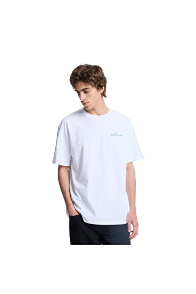 Quiksilver Upside Do Erkek Beyaz Tişört ERKEK T-SHIRT EQYZT08302