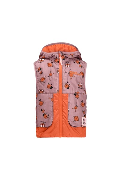 Jack Wolfskin Smileyworld Aop Vest Unisex Çocuk Pembe Yelek UNISEX ÇOCUK YELEK