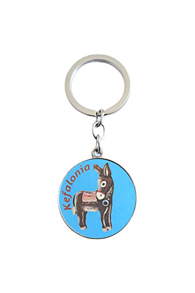 Bestgifts Γυάλινο μπρελόκ διπλής όψης (γάιδαρος Κεφαλονίας)