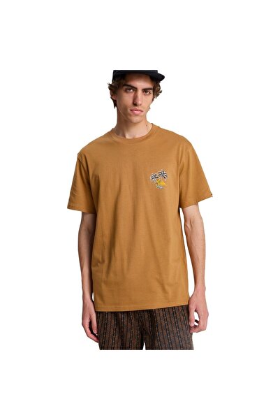 Quiksilver Ανδρικό καφέ μπλουζάκι Evo Learning Fr Eqyzt08265-3106